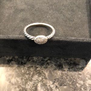 David Yurman Petite oval ring with diamonds